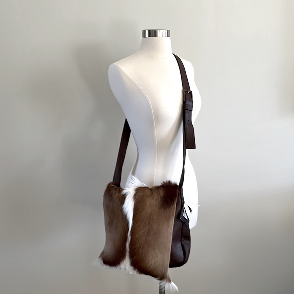NWT moo moo designs Hairon Front Flap Crossbody /Shoulder Satchel - Picture 2 of 8